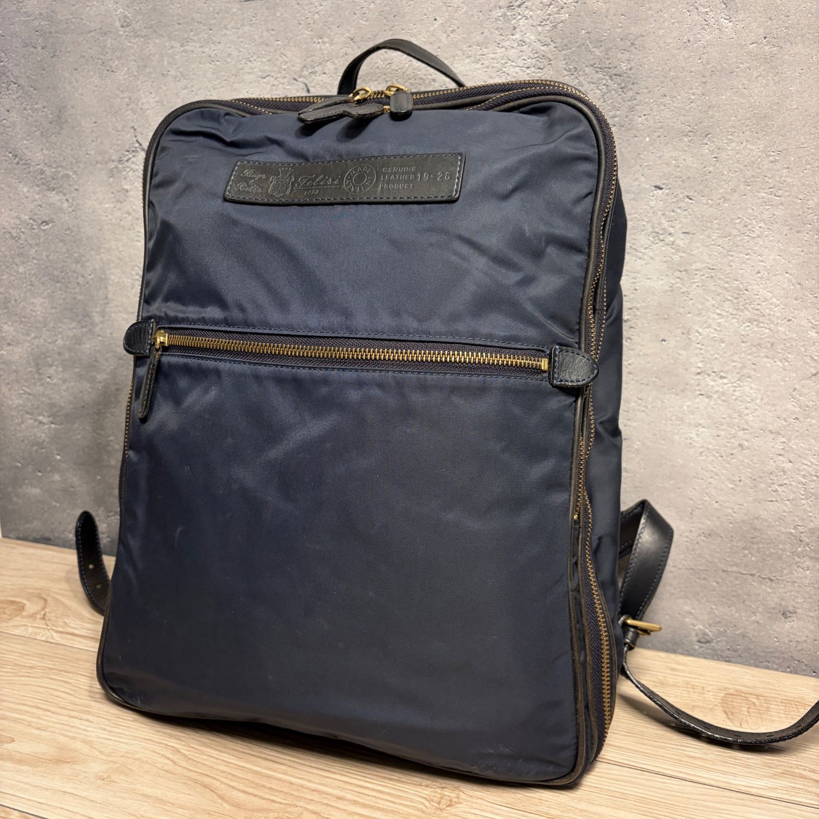Felisi フェリージ 19-26 リュック バックパック ナイロン×レザー