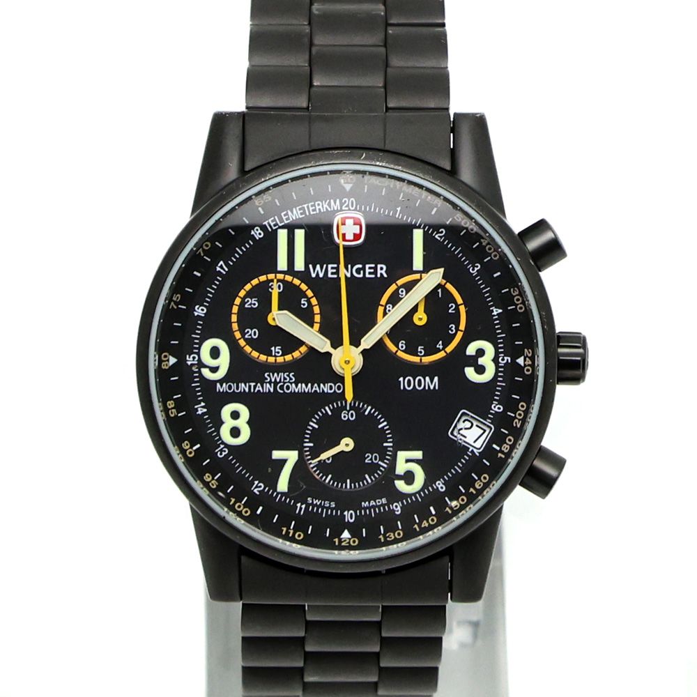 楠本質店/元住吉】ウェンガー WENGER 707X/T ブラック クロノグラフ