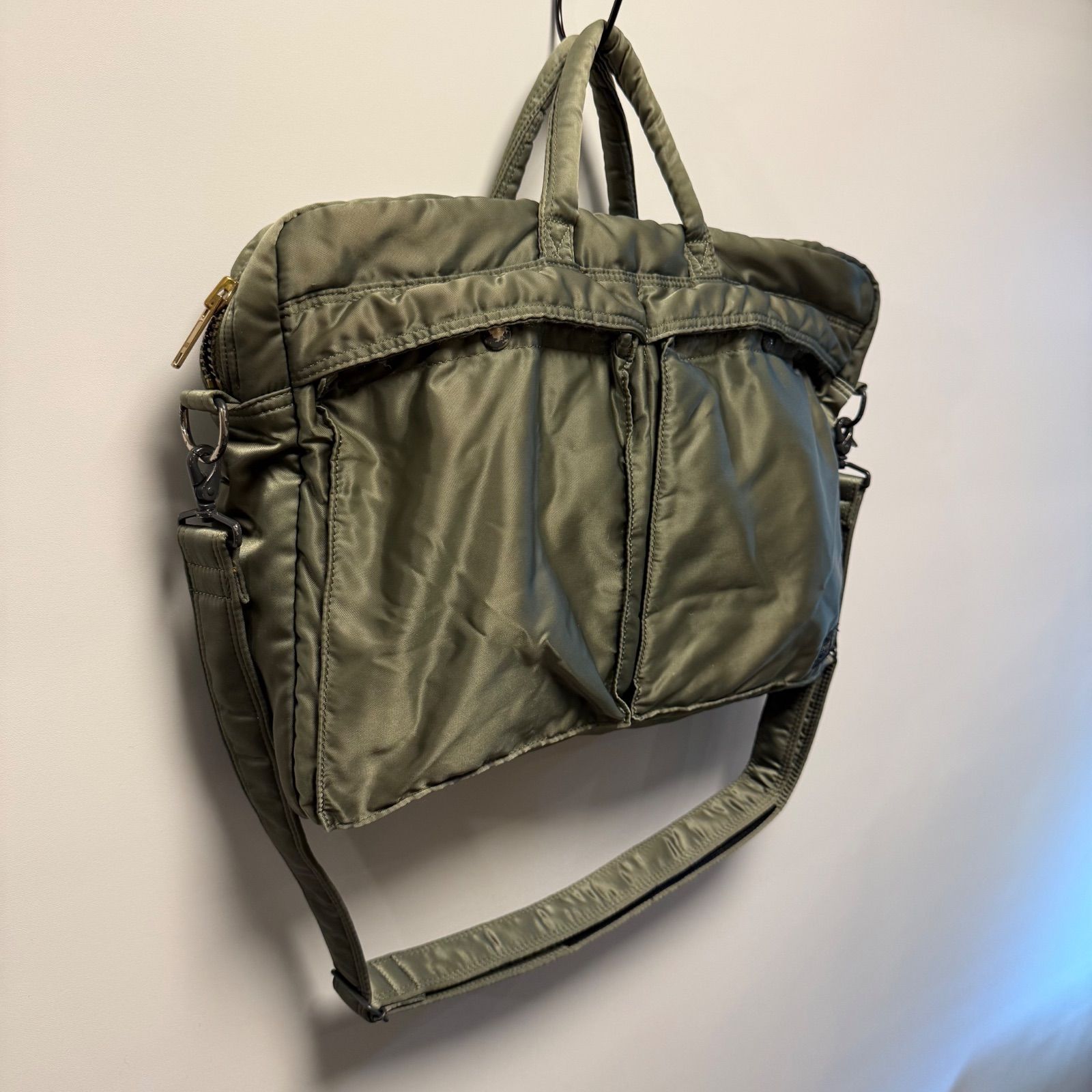 PORTER タンカー 2WAY ビジネスバッグ カーキ セージグリーン