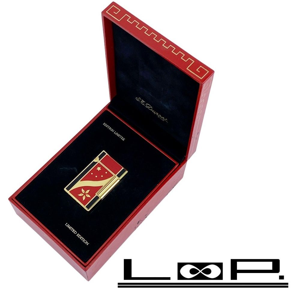 ■未使用■1997本限定■　デュポン 香港返還記念 1997年 ライター タバコ 煙草 GP ゴールド レッド ブラック 箱 【463150】11 デュポン □未使用□1997本限定□ 香港返還記念 1997年 ライター