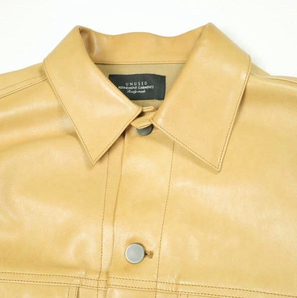 UNUSED アンユーズド 21AW 日本製 LEATHER JACKET オーバーサイズ ホースレザージャケット US2113 4 CAMEL 革ジャン 定価141,900円 3rd トラッカー アウター【中古】【UNUSED】 UNUSED アンユーズド 21AW 日本製 LEATHER JACKET オーバーサイズ