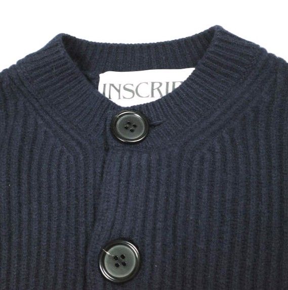 INSCRIRE アンスクリア 24AW Cropped cardigan ローゲージウール 