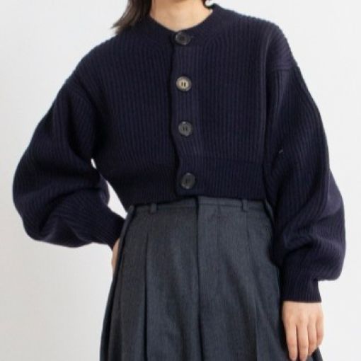 INSCRIRE アンスクリア 24AW Cropped cardigan ローゲージウール 