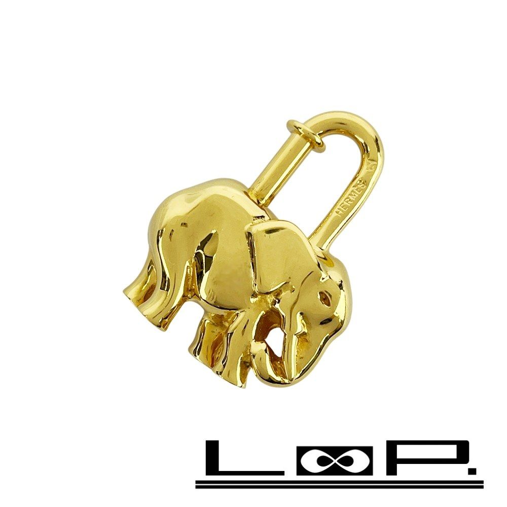 エルメス ■美品■ カデナ エレファント バッグチャーム キーホルダー アニマル ゴールド GP 【529795】11 エルメス □美品□ カデナ エレファント バッグチャーム キーホルダー
