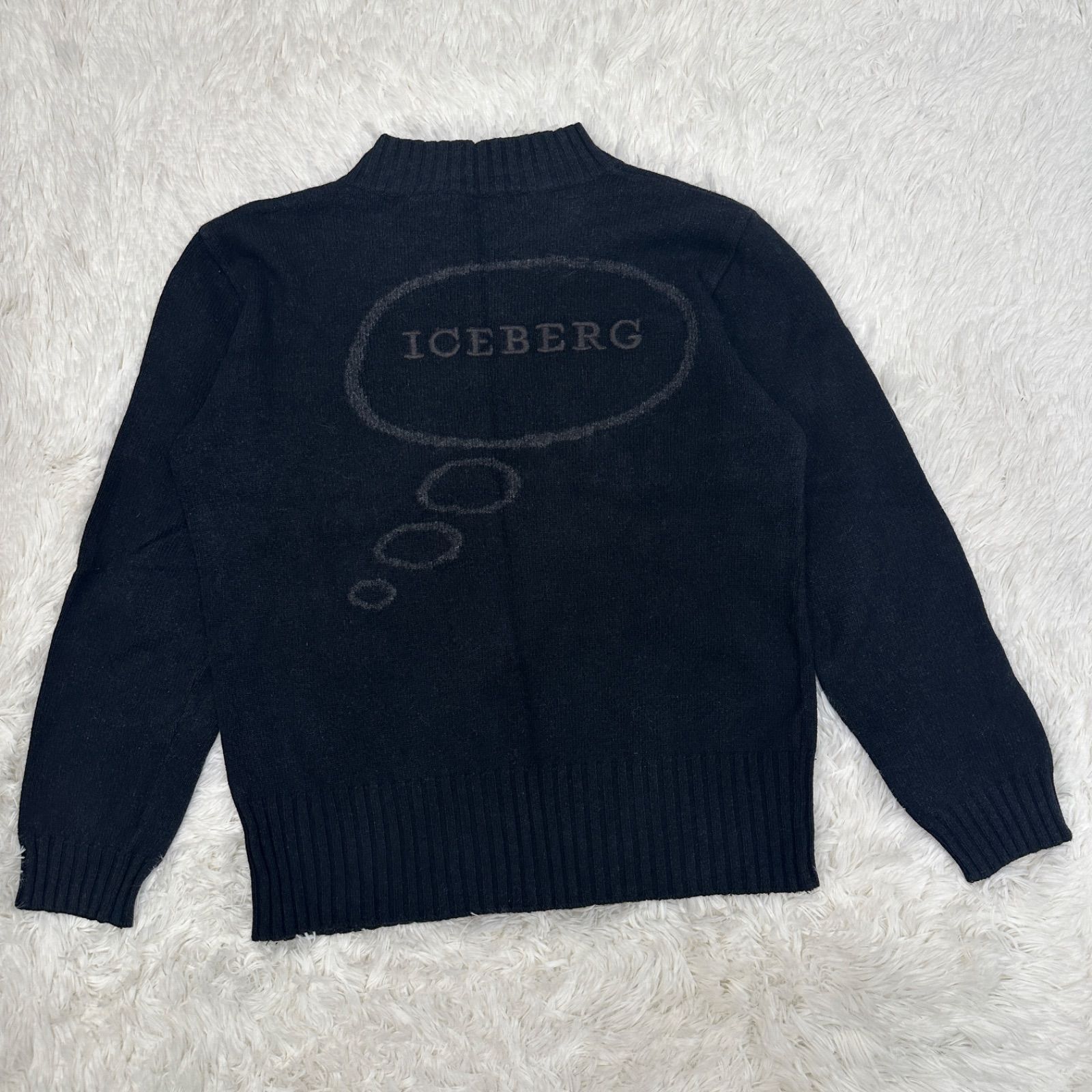 稀少】カシミア ヴィンテージ ICEBERG プルート刺繍 セーター 稀少】カシミア ヴィンテージ ICEBERG プルート刺繍 セーター