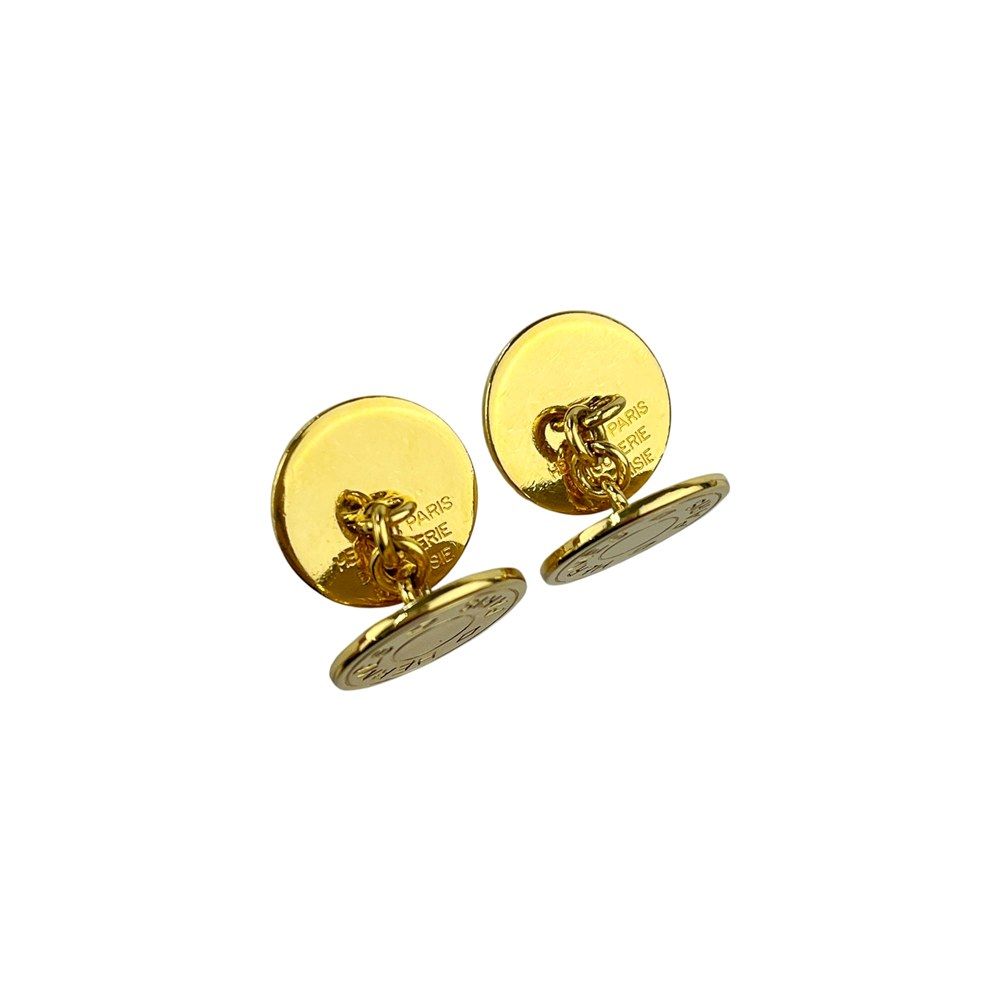 エルメス ■美品■ セリエ カフス アクセサリー ゴールド GP 箱 【528040】8 エルメス □美品□ セリエ カフス アクセサリー ゴールド GP 箱