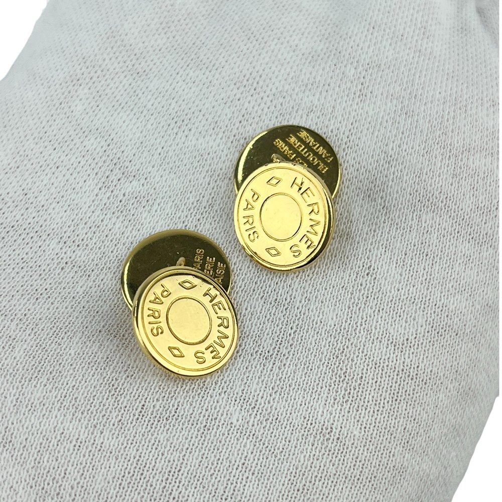エルメス □美品□ セリエ カフス アクセサリー ゴールド GP 箱