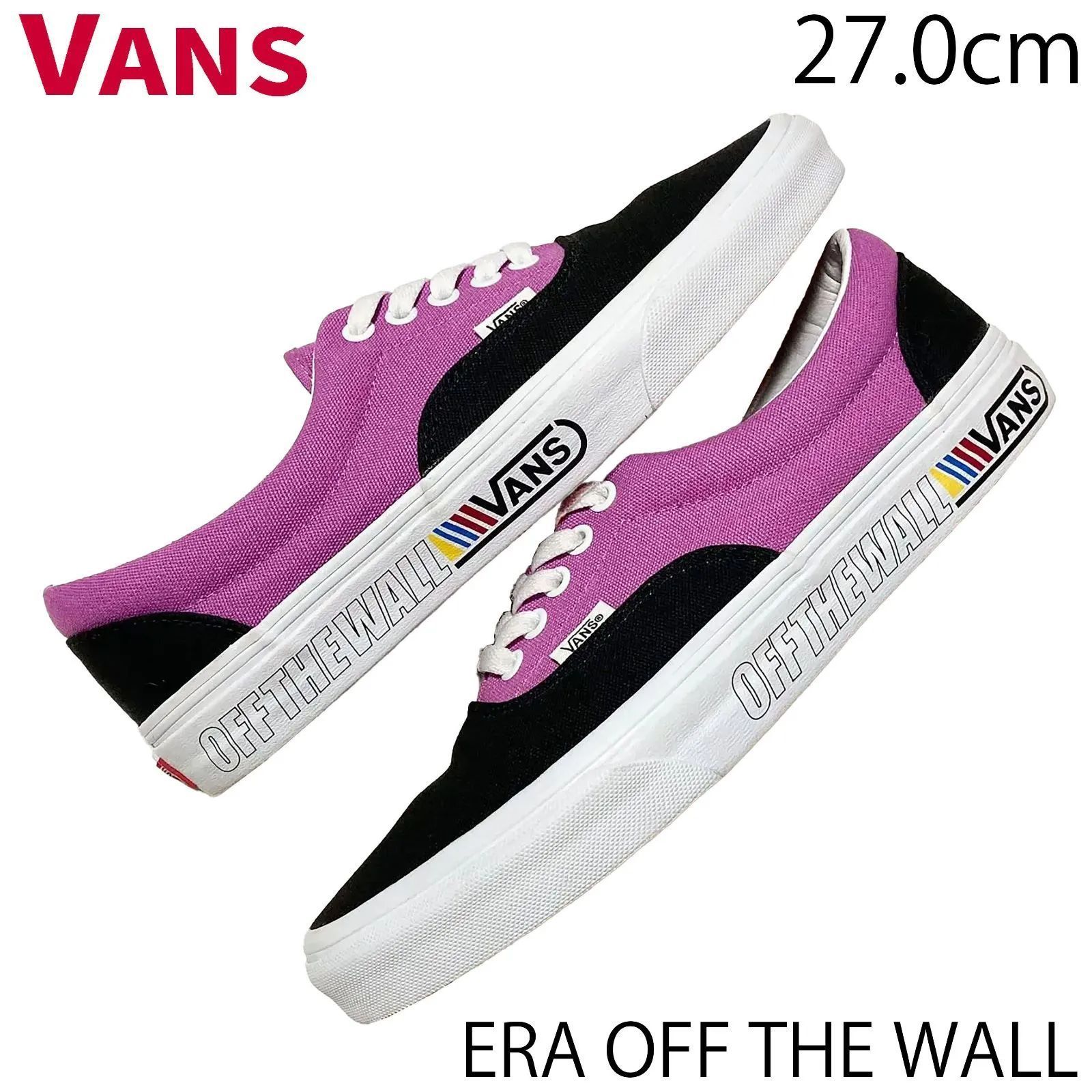 USED／27.0cm】VANS ERA OFF THE WALL ブラック／マルベリー - メルカリ