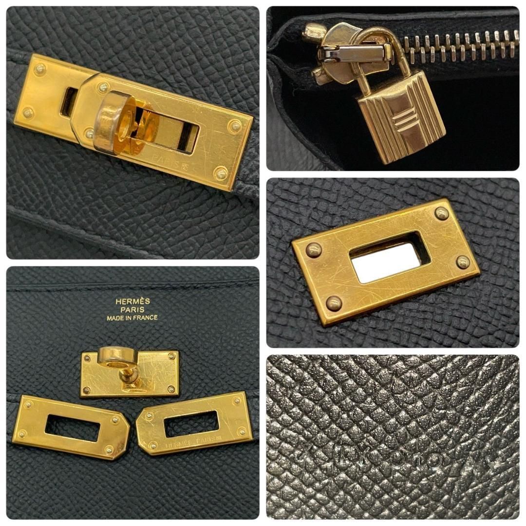超極美品】エルメス HERMES 二つ折り長財布 ケリーウォレット ヴォー 