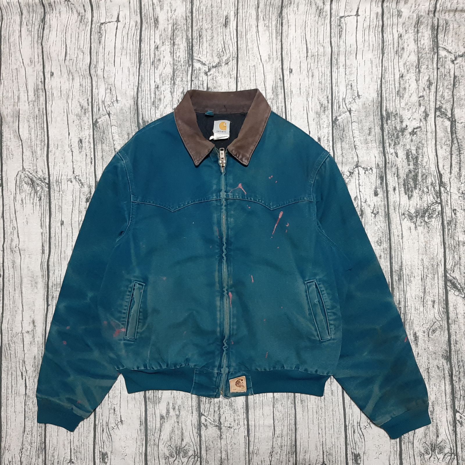 size XL】超雰囲気 Carhartt Santa Fe Jacket Dark Teal カーハート