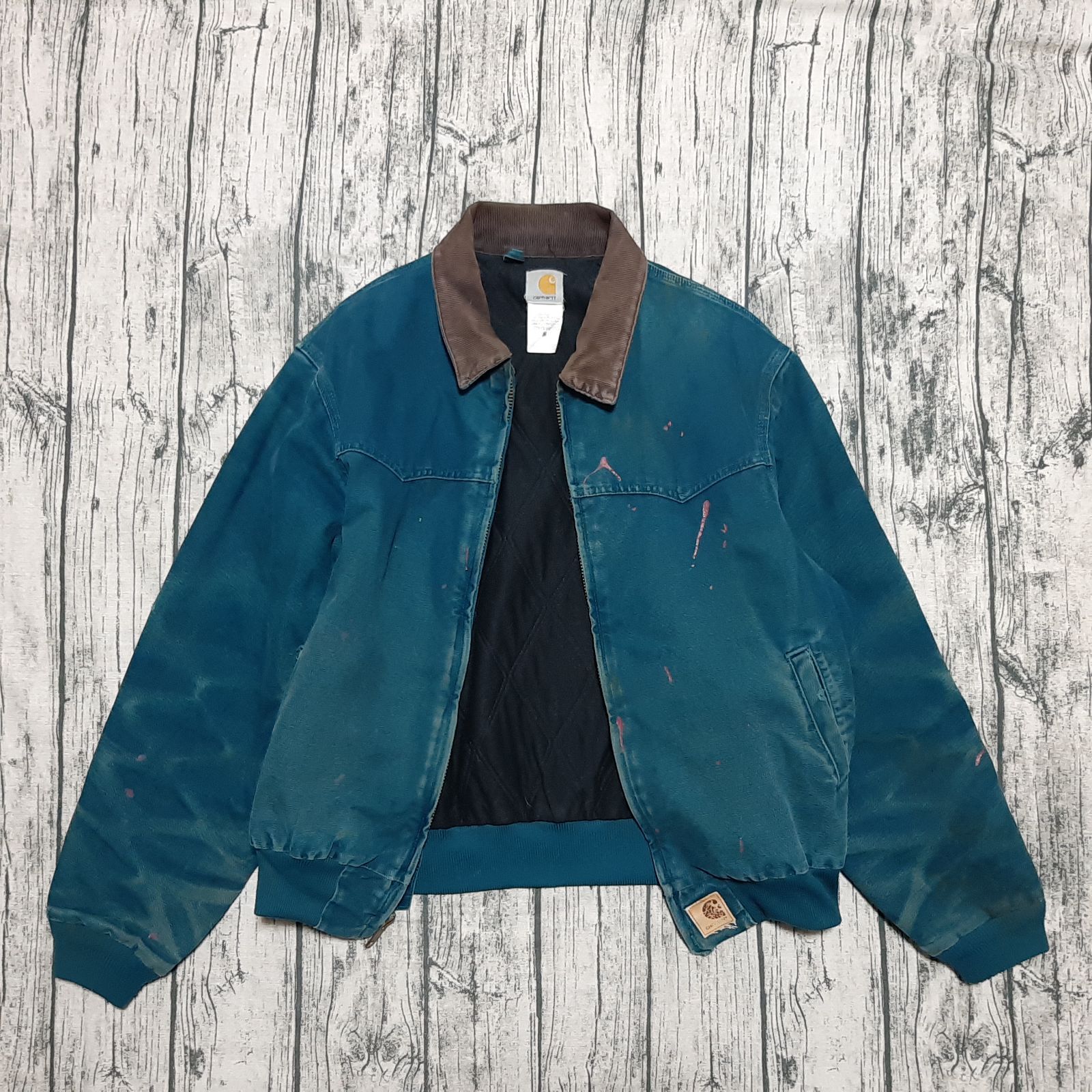 size XL】超雰囲気 Carhartt Santa Fe Jacket Dark Teal カーハート