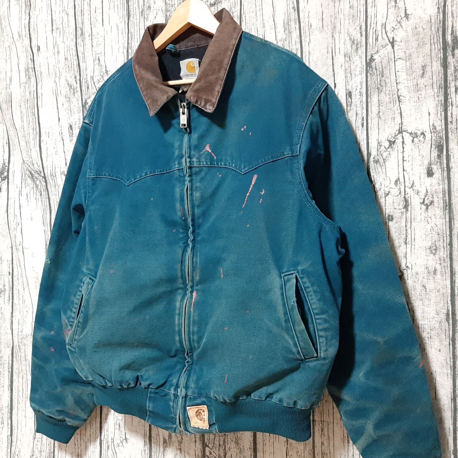 size XL】超雰囲気 Carhartt Santa Fe Jacket Dark Teal カーハート