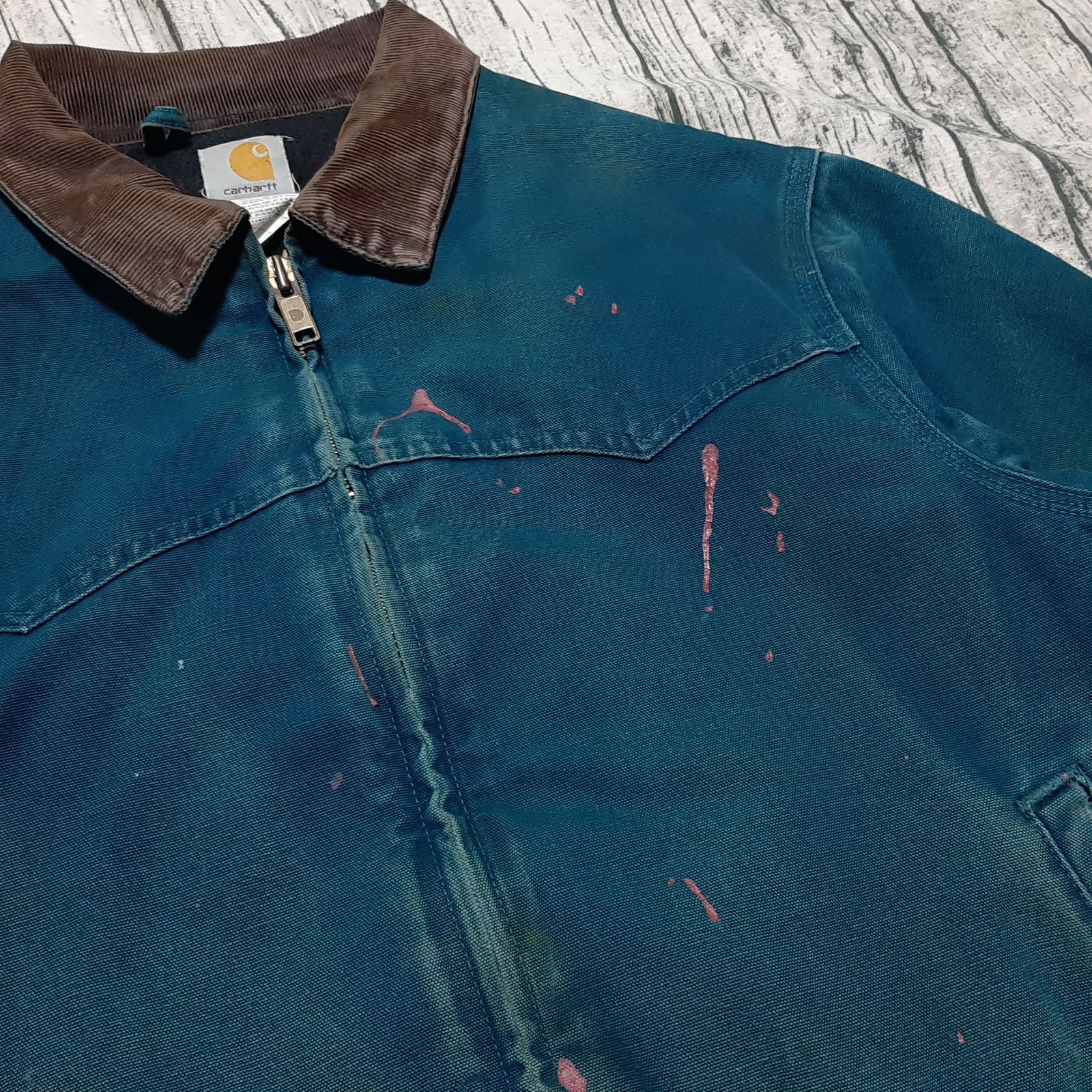 size XL】超雰囲気 Carhartt Santa Fe Jacket Dark Teal カーハート