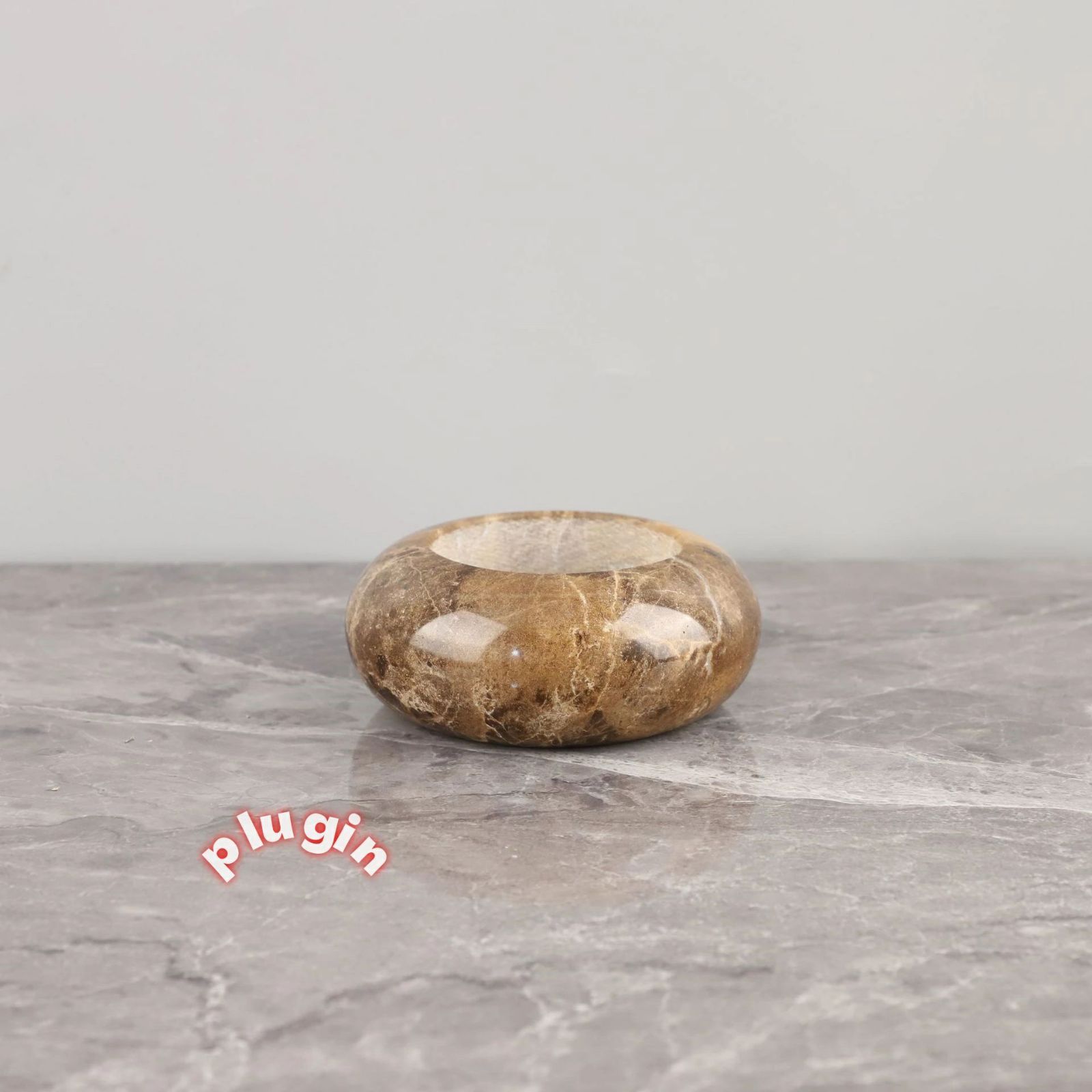 送料無料 2026年新モダンシンプルクリエイティブラウンド大理石灰皿寝室リビングルーム書斎オフィスコーヒーテーブル家の装飾