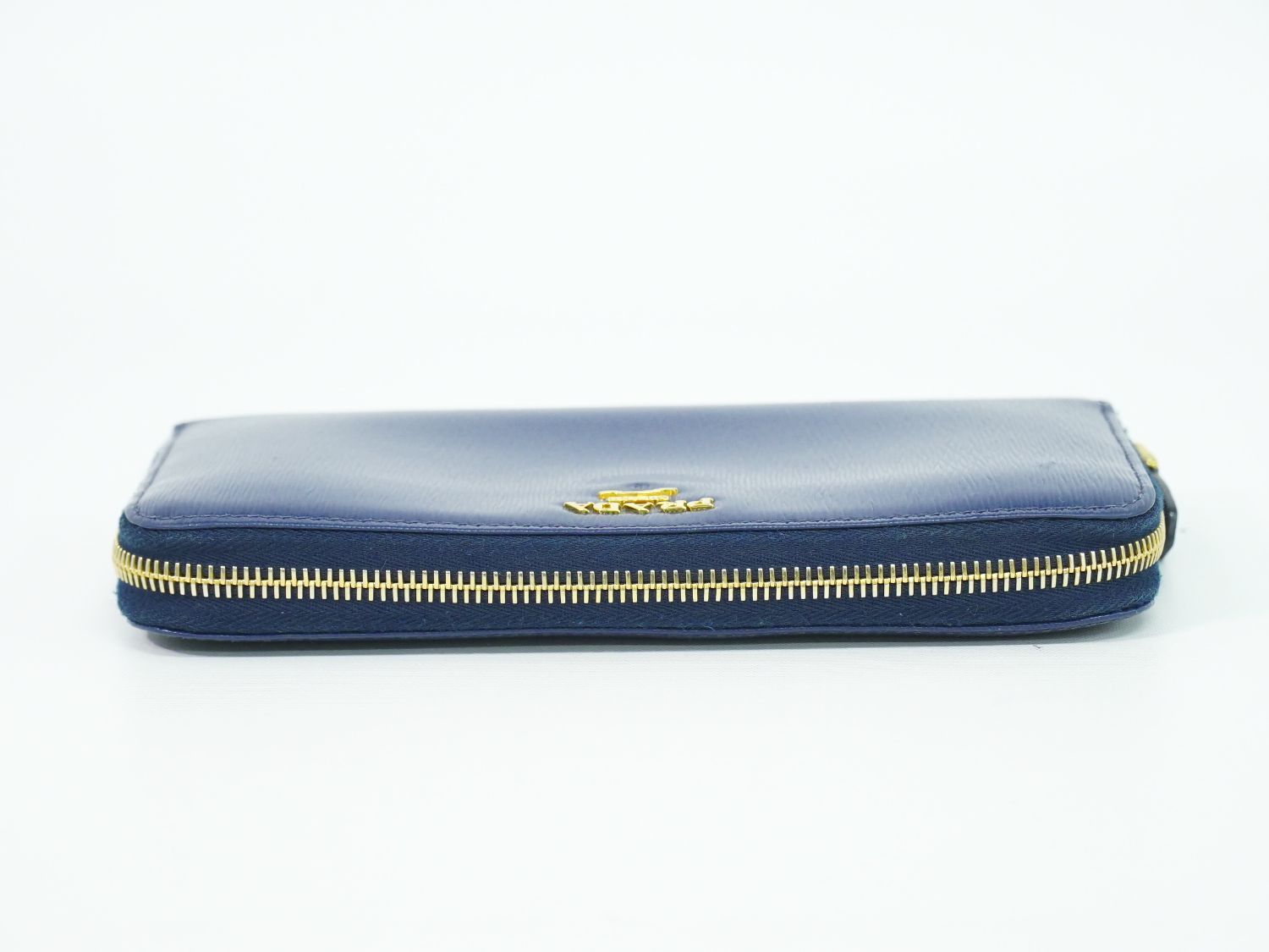 小物 本物 プラダ PRADA サフィアーノ レザー ラウンドファスナー 長 