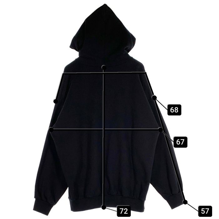 WTAPS ダブルタップス AW TEARY HOODY COTTON プルオーバー フーディー パーカー ブラック Size 04 WTAPS ダブルタップス AW TEARY HOODY COTTON プルオーバー フーディー