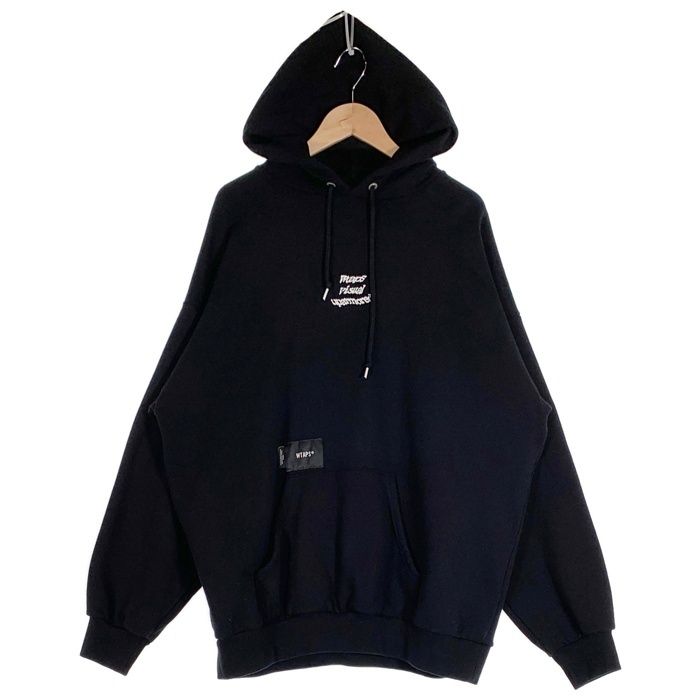 WTAPS ダブルタップス AW TEARY HOODY COTTON プルオーバー フーディー パーカー ブラック Size 04 WTAPS ダブルタップス AW TEARY HOODY COTTON プルオーバー フーディー