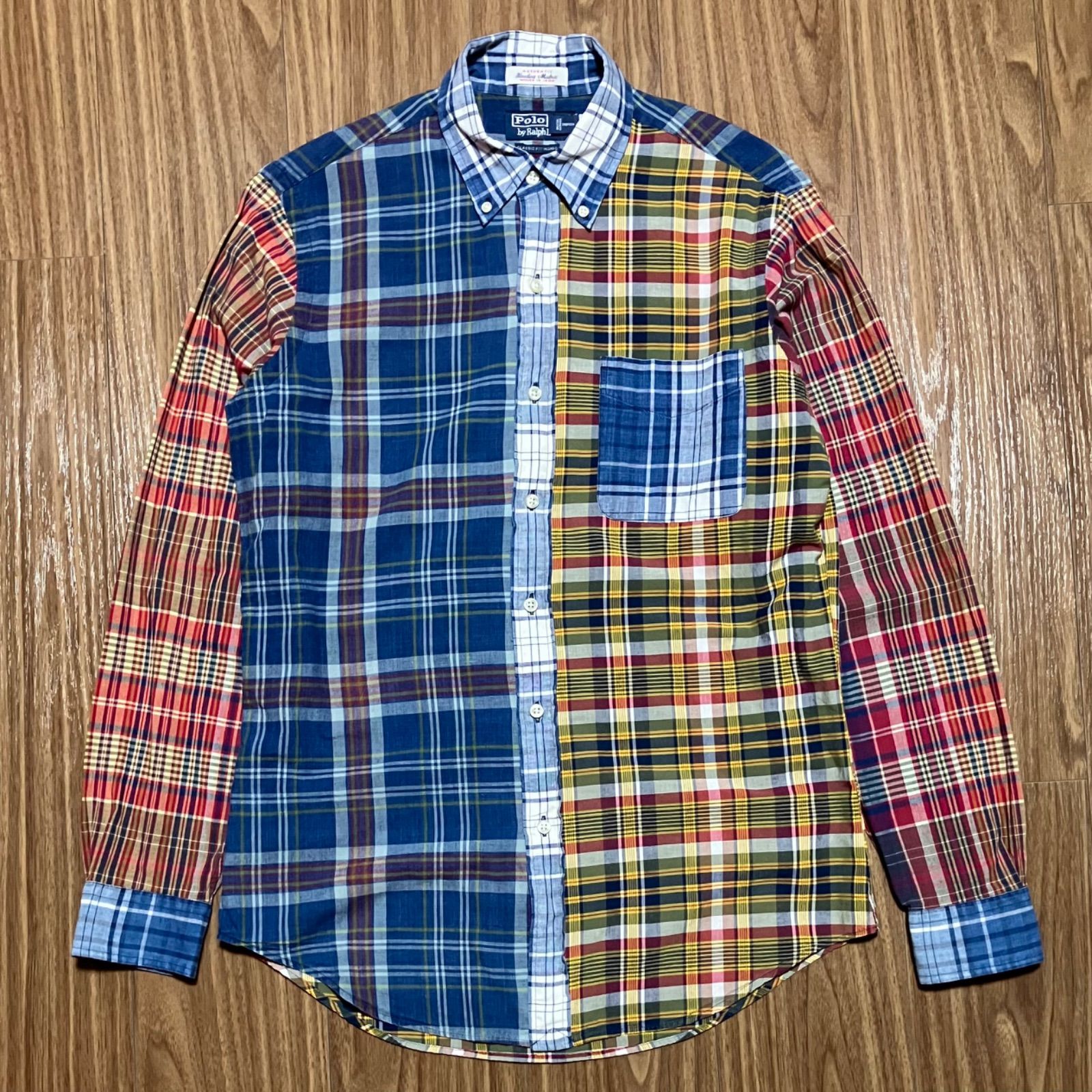 ポロラルフローレン Indian Madras マドラスチェック クレイジーパターンシャツ S マルチカラー 6,000円