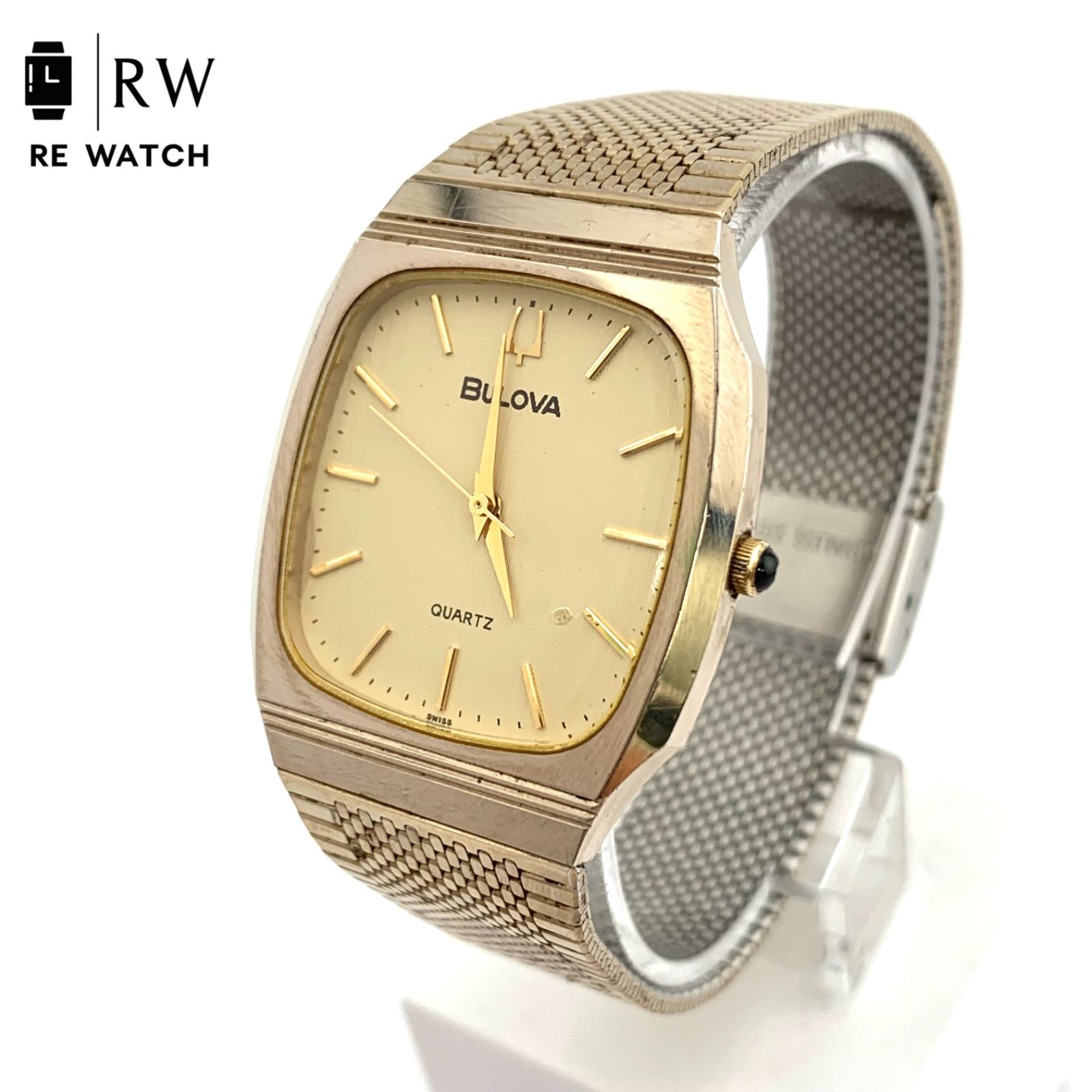 中古】Bulova Swiss クォーツ 腕時計 メッシュバンド - メルカリ