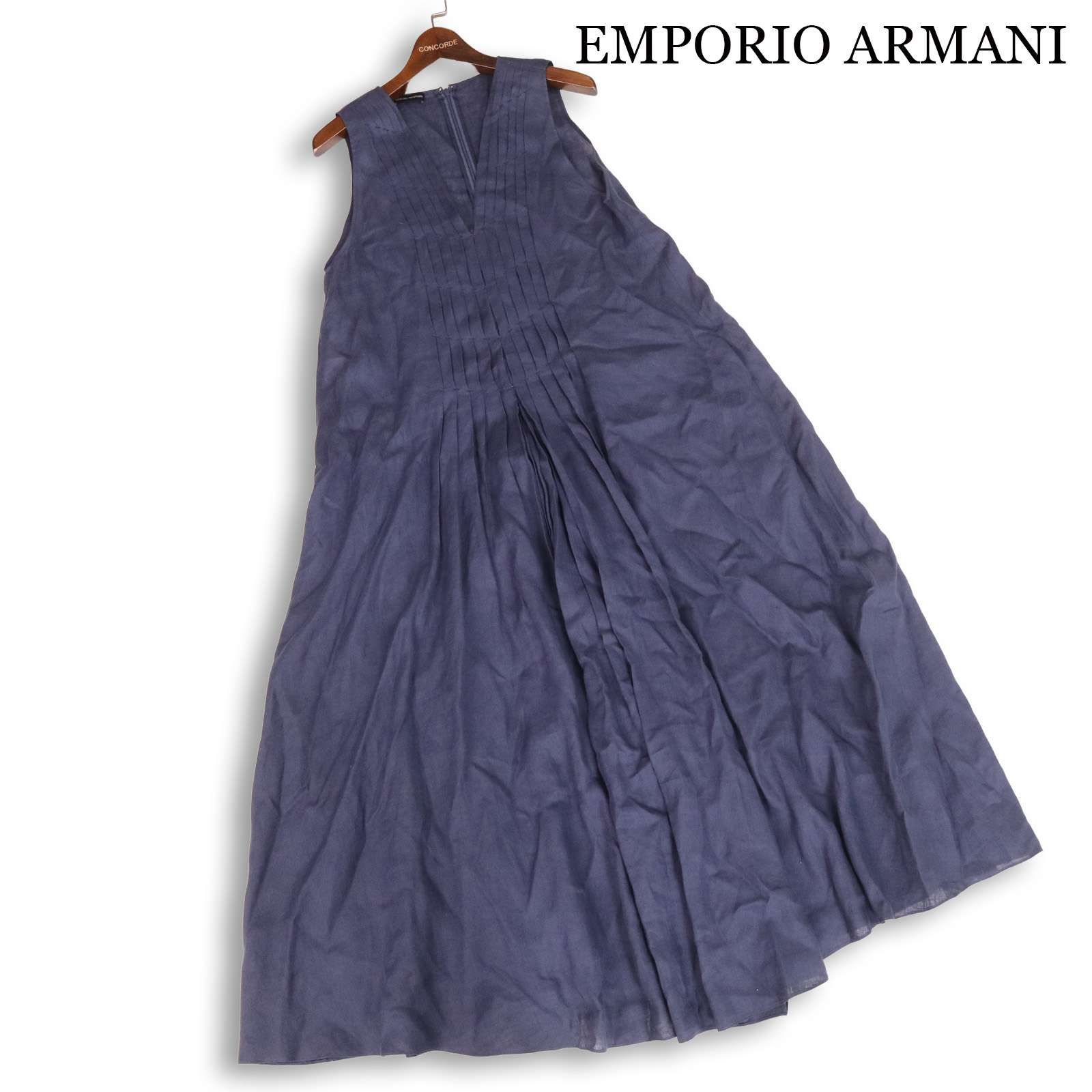 EMPORIO ARMANI エンポリオ アルマーニ 麻 リネン100％♪ ノースリーブ 