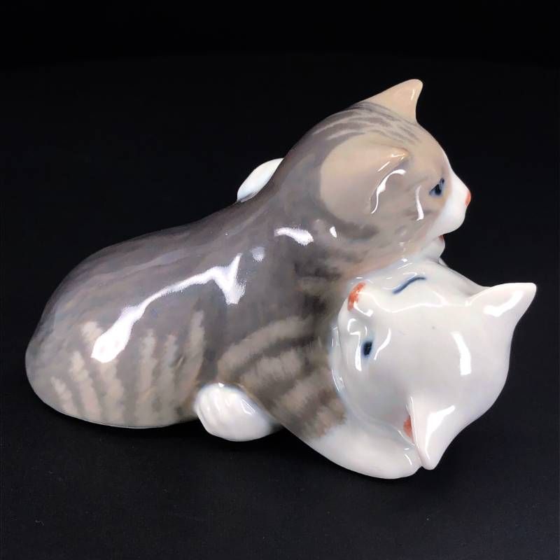 美品・箱付き】Royal Copenhagen ロイヤルコペンハーゲン／2匹の猫