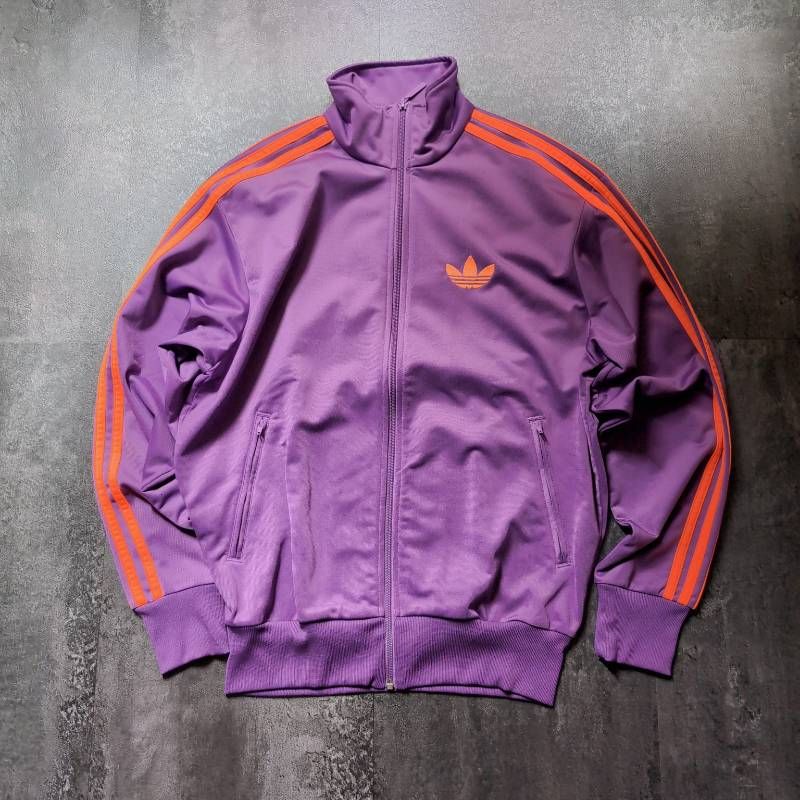 adidas Tracksuit Set Up Men's M Purple Orange Trefoil Embroidery