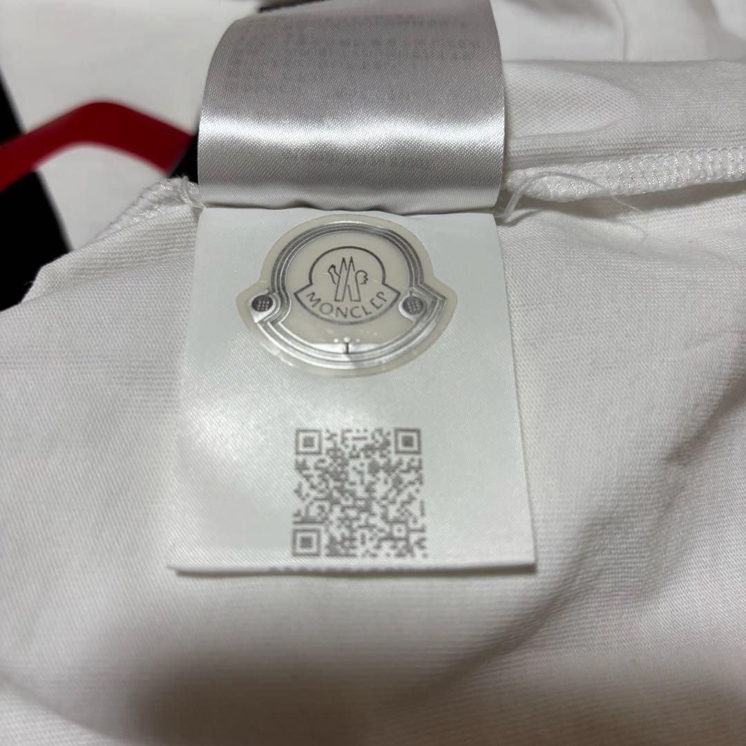 モンクレール ビッグロゴ プリントロゴ ホワイト S 白Tシャツ 5S260 