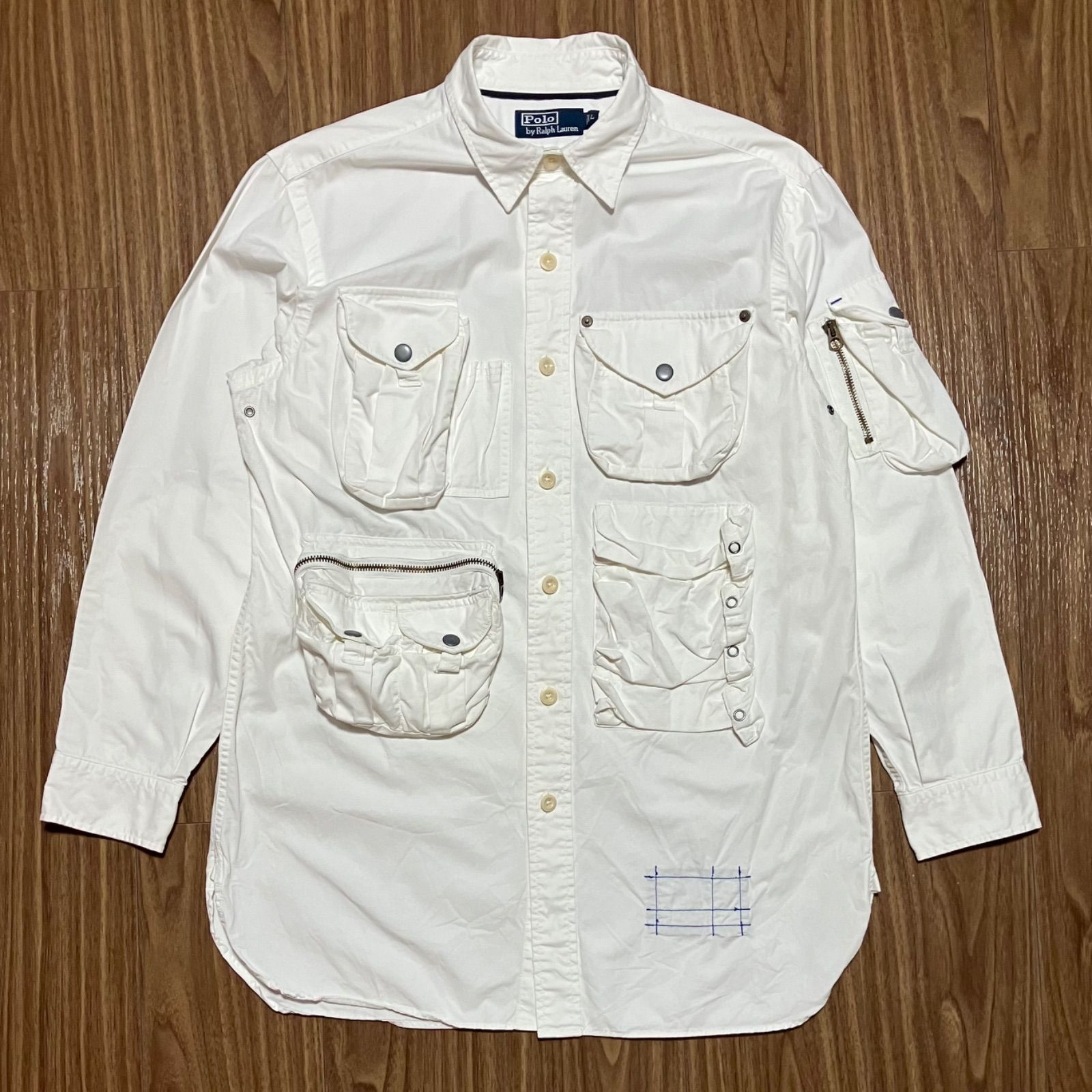 Ralph Lauren マルチポケット フィッシング シャツ L ホワイト 白 17,750円