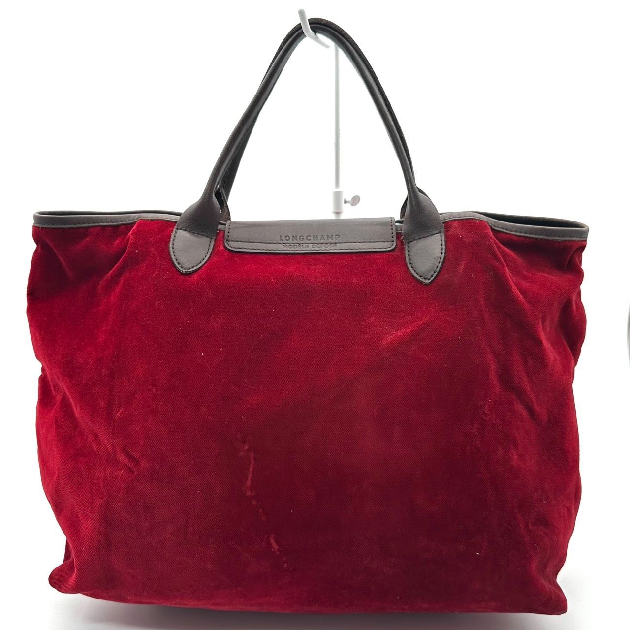 B5043】 Longchamp ロンシャン トートバッグ ル プリアージュ ベロア 