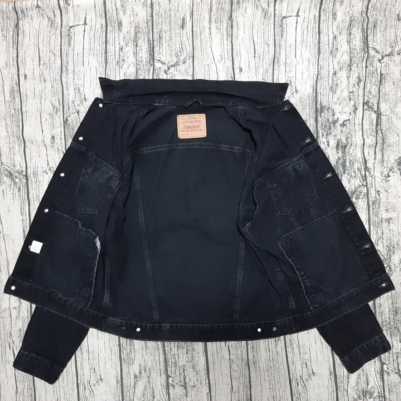 size L】USA製 後染めブラック Levi