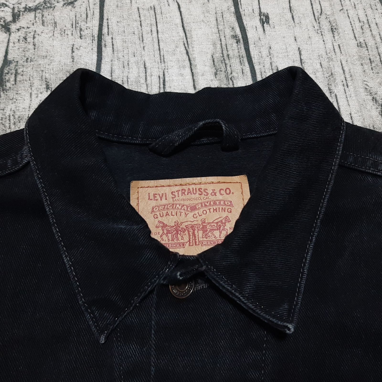 size L】USA製 後染めブラック Levi