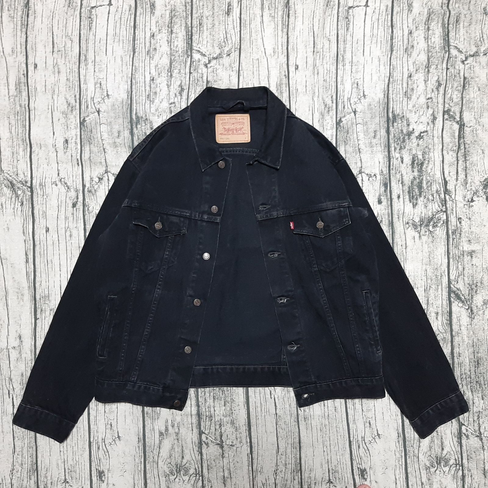 size L】USA製 後染めブラック Levi