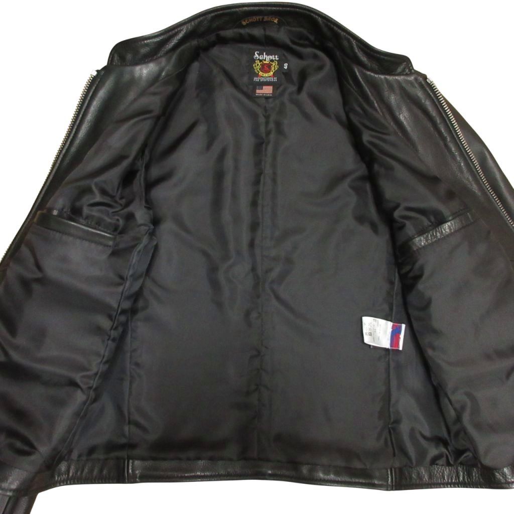 ショット SCHOTT 美品 7644 ニューネイキッド カウレザー シングル 