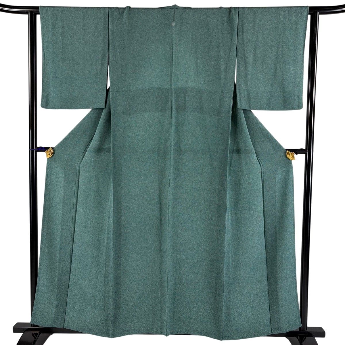 美品】 江戸小紋 身丈158cm 裄丈62cm S 単衣 鮫文 緑 正絹 秀品 美品】 江戸小紋 身丈158cm 裄丈62cm S 単衣 鮫文 緑 正絹 秀品