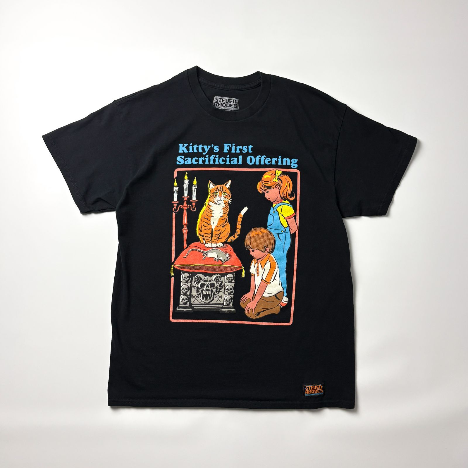 スティーブンローズ Steven Rhodes アートTシャツ L ブラック 黒 半袖 