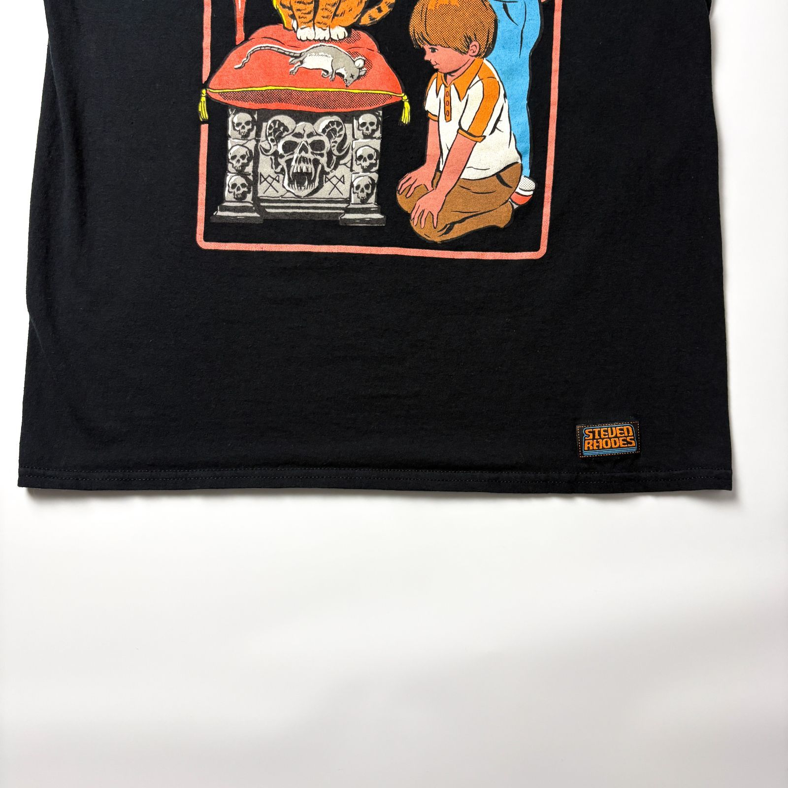 スティーブンローズ Steven Rhodes アートTシャツ L ブラック 黒 半袖 
