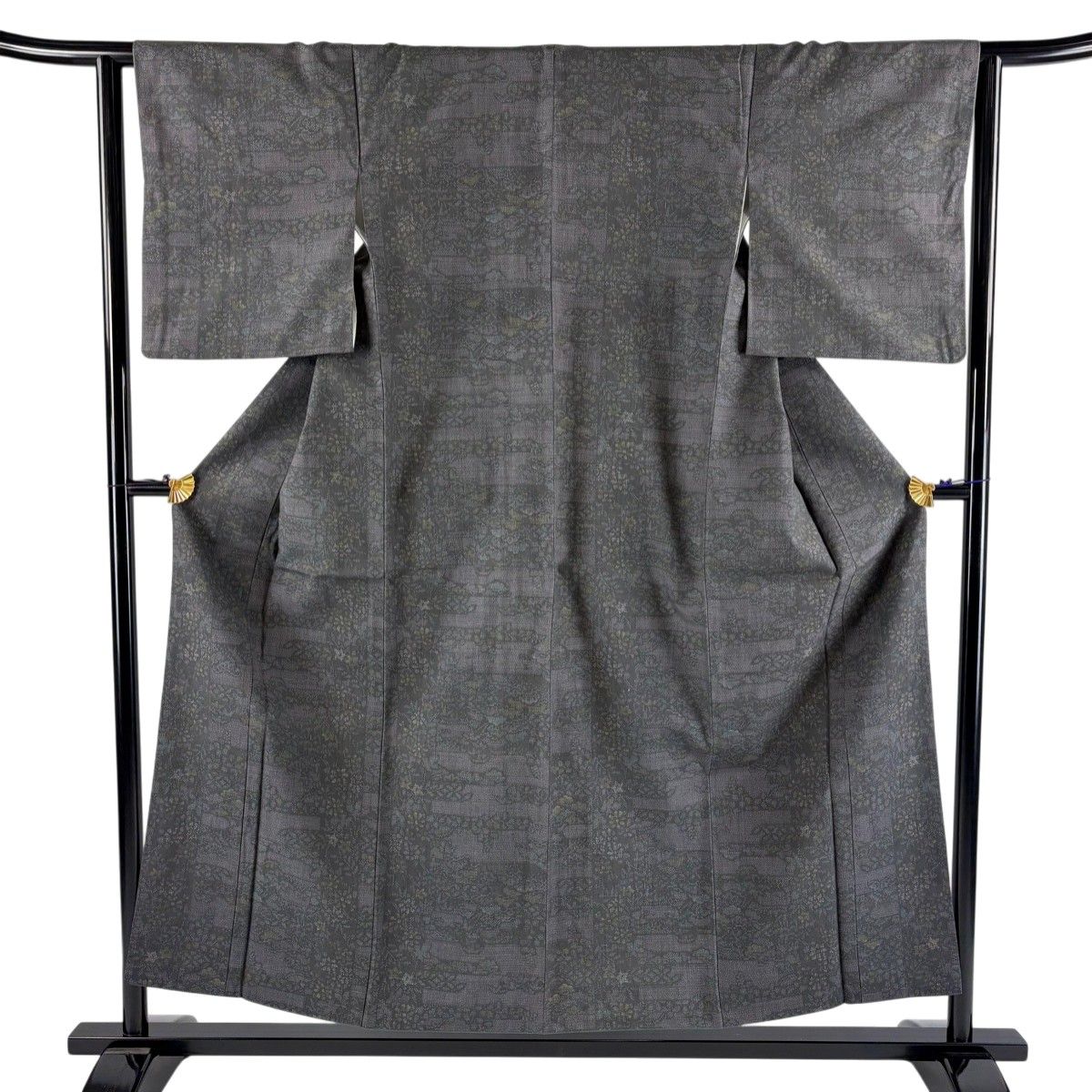 結城紬 美品 逸品 証紙 藤貫株式会社 鶯色 袷 身丈158cm 裄丈62.5cm S 結城紬 美品 逸品 証紙 藤貫株式会社 鶯色 袷 身丈158cm 裄丈62.5cm S