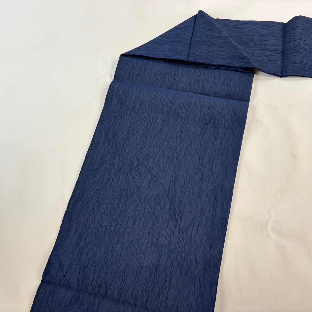 美品】 名古屋帯 名品 夏帯 アメンボ 水面 金彩 紺色 正絹 【中古
