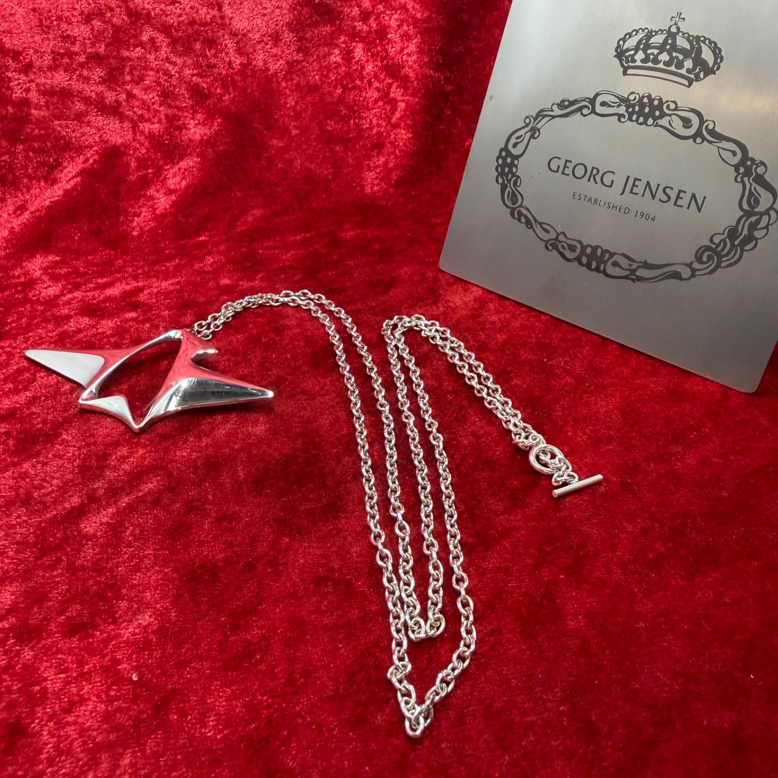 美品 ネックレス H/コッペル ♯340 ジョージジェンセン/GEORG JENSEN 
