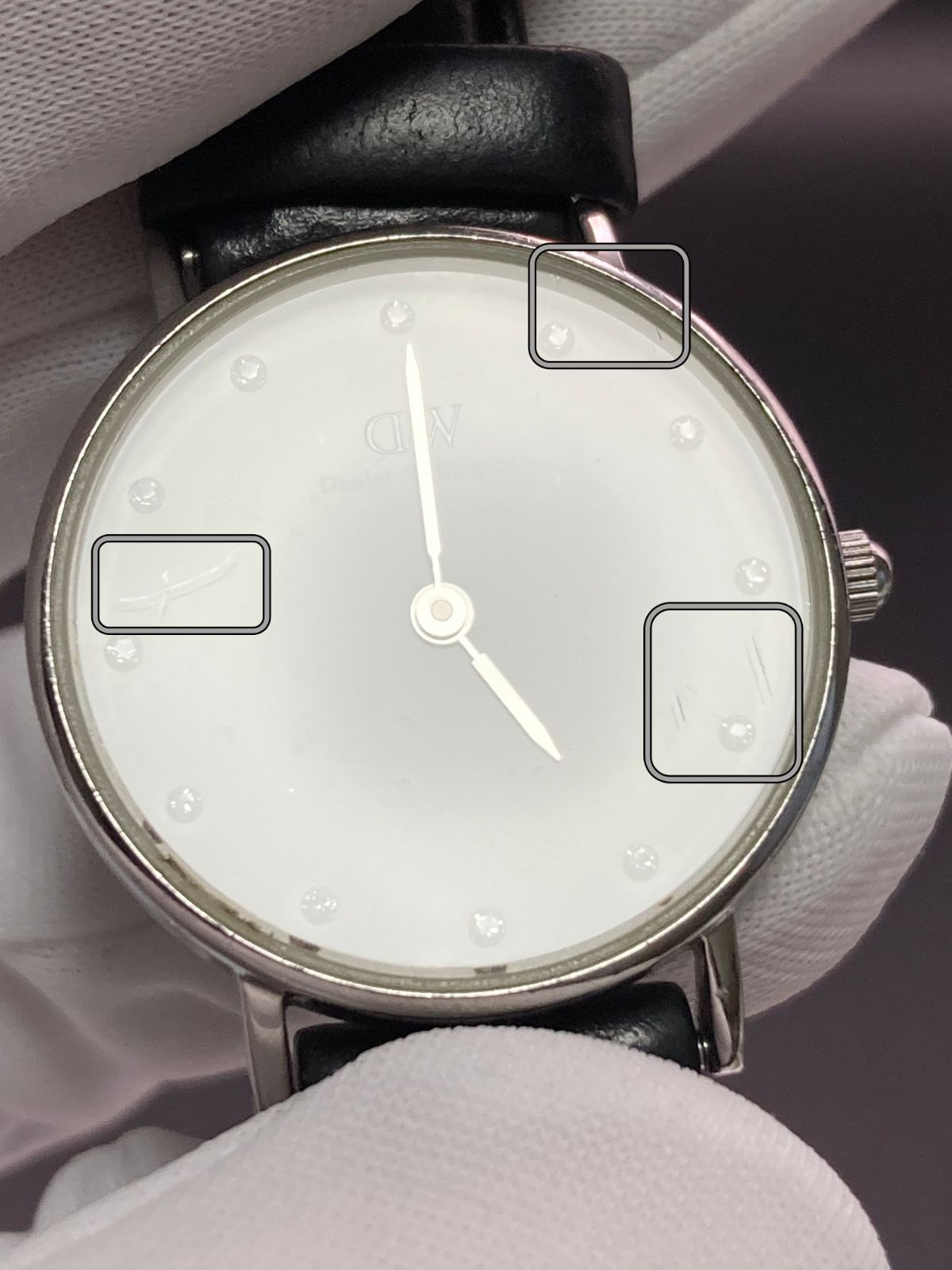 稼働品】ダニエルウェリントン クラッシー 26mm シルバー クリスタル 