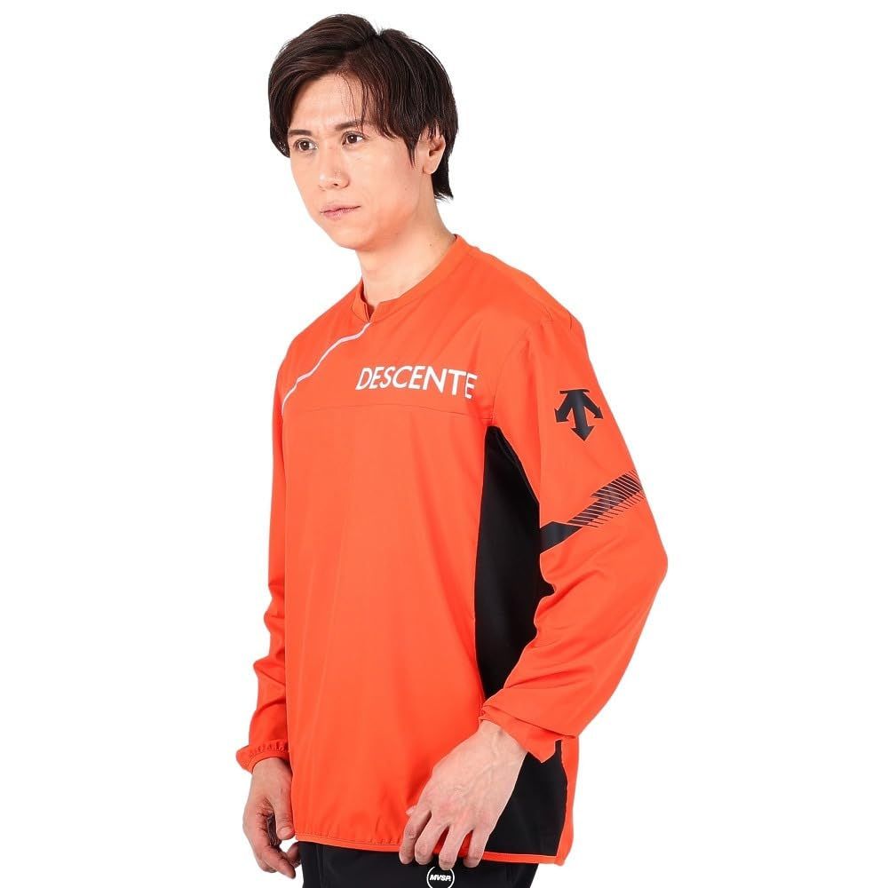 DESCENTE デサント バレーボール 長袖ピステ 防風 トレーニングユニセックス大人 Sサイズ オレンジ