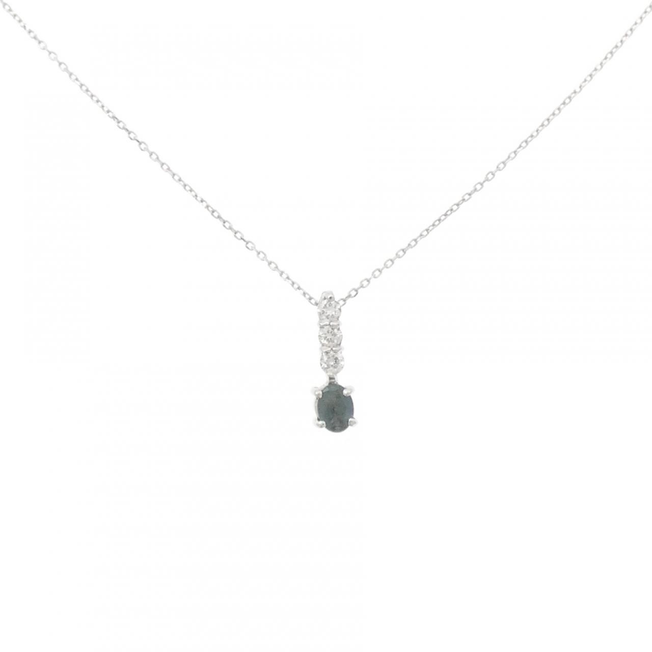 K18WG/PT850 アレキサンドライト ネックレス 0.10CT - メルカリ