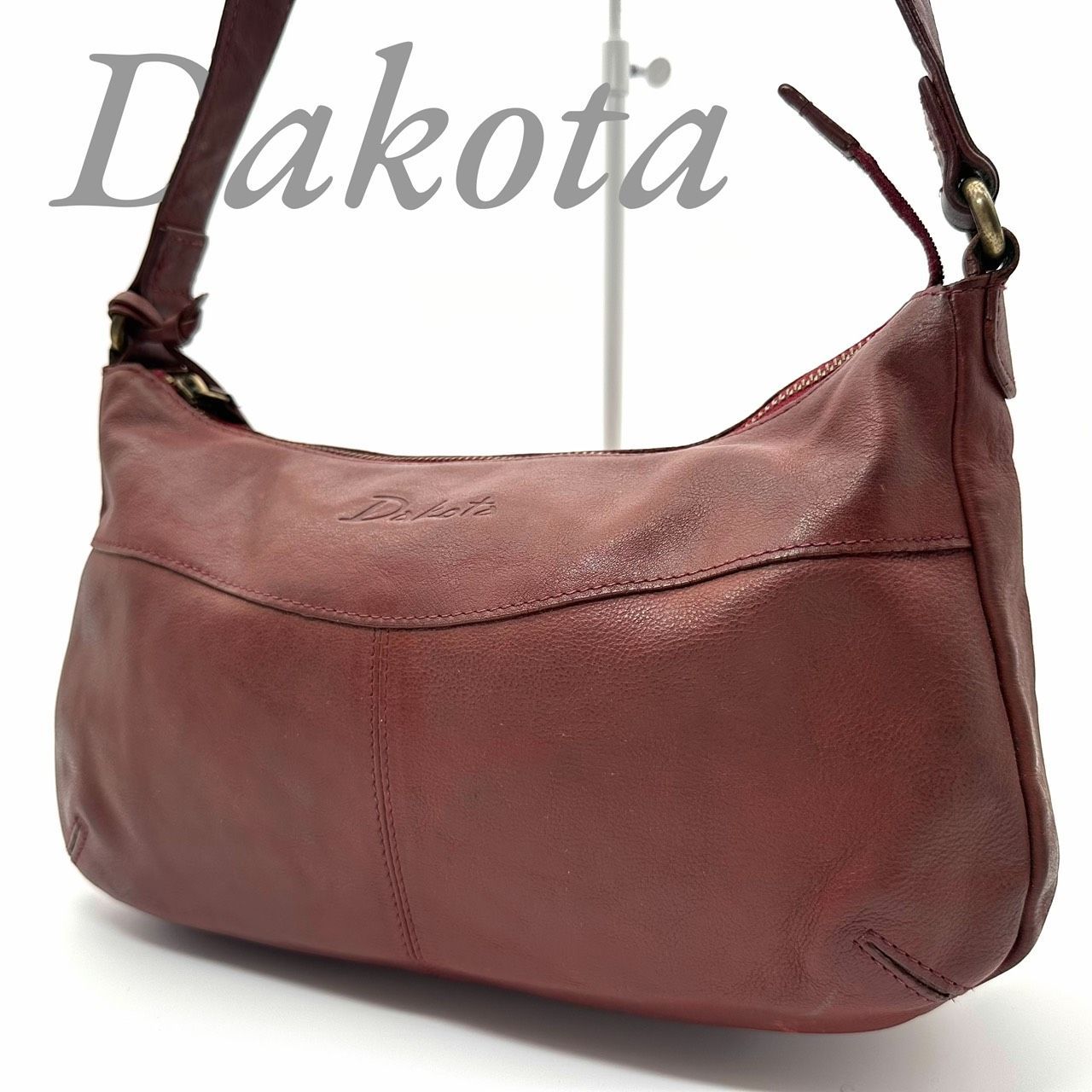 B4852】 Dakota ダコタ ショルダーバッグ オールレザー ブラウン 斜め