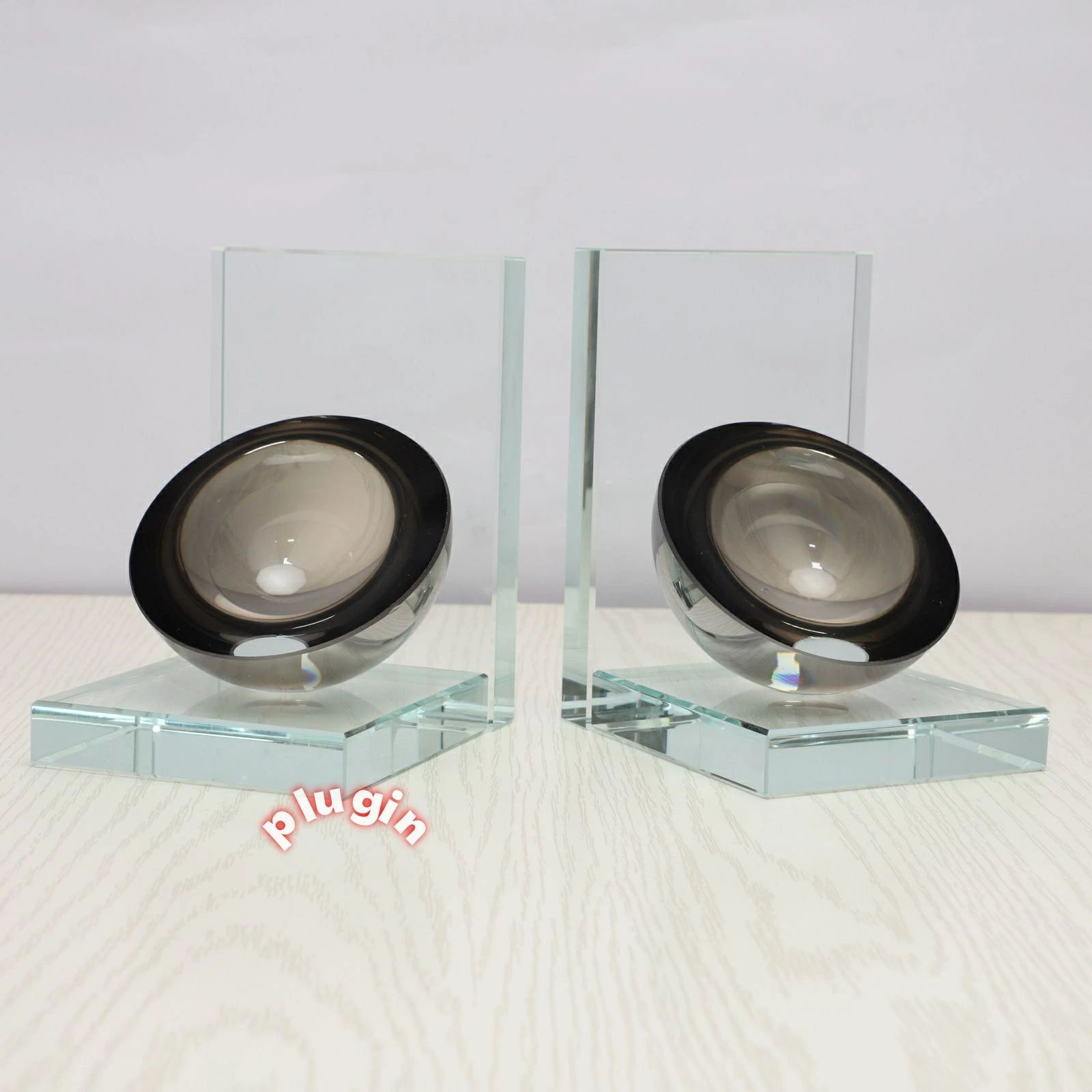  送料無料 2026年 クリスタル半球ブックエンドブックエンド装飾品モデルルームテレビキャビネット学習ホール玄関ホームソフト装飾工芸 トレイ収納 置物 インテリア小物