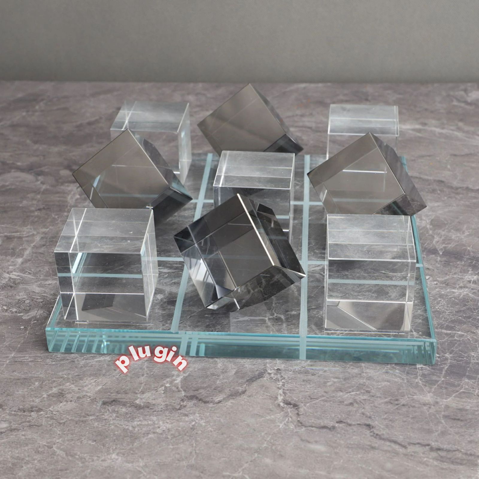  送料無料 2026年 モダン シンプル スクエア クリスタル チェス盤 モデルルーム オフィス 寝室 リビング ダイニング 書斎 デスクトッ 置物 インテリア小物