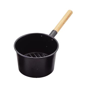 【新品】火起し 木柄 鉄製 21cm