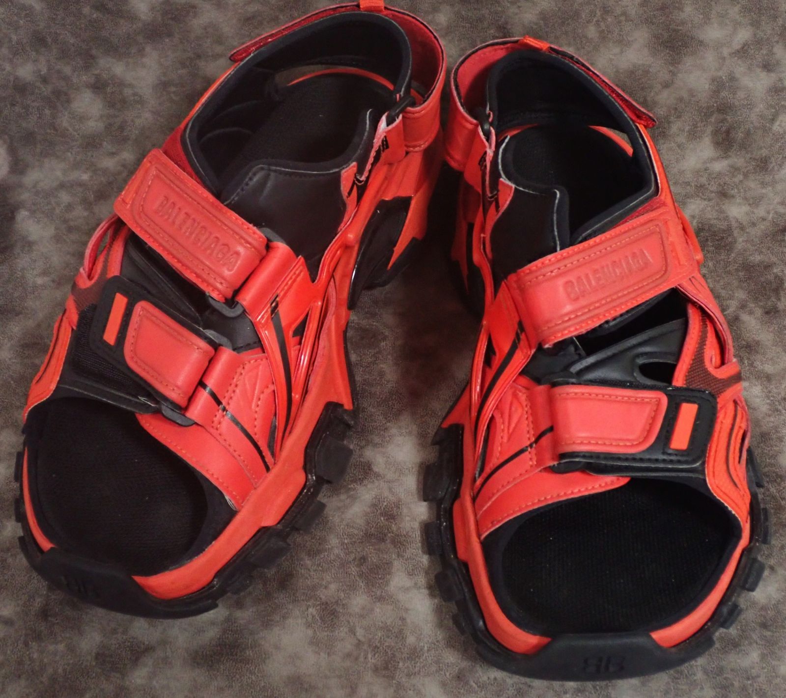 バレンシアガ トラックサンダル TRACK SANDAL レッド ブラック 27