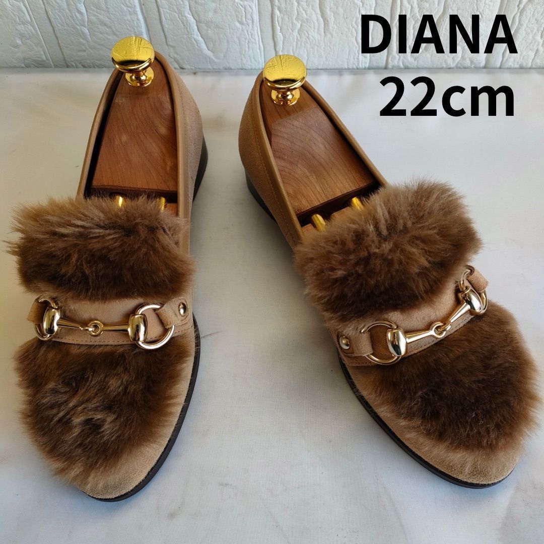 小さいサイズ】DIANA ダイアナ スエード ローファー ビットローファー 