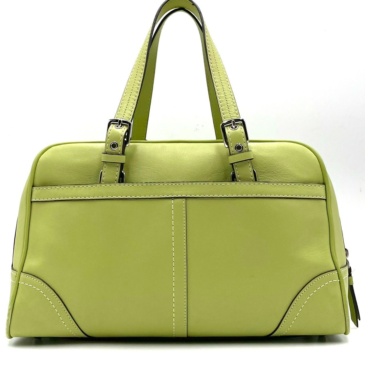 美品○ COACH コーチ ハンドバッグ トートバッグ ミニボストン ロゴ 