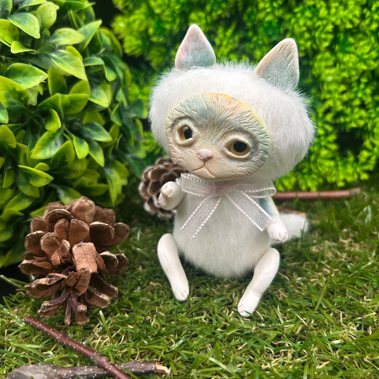アートドール ハンドメイド 白猫 【公式通販】